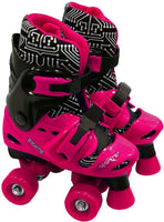 Electra Adjustable Quad Boot Roller Skates Medium Black Pink 13J-2