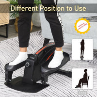 HOMCOM Mini Elliptical Bike LCD Monitor Anti-Slip Pedals Adjustable Resistance
