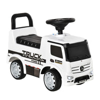 Mercedes Benz Licensed 3-in-1 Ride On Car Kids Truck Storage 12-36 Months WHITE