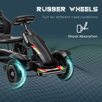 HOMCOM Children Pedal Go Kart with Adjustable Seat Inflatable Tyres BLACK