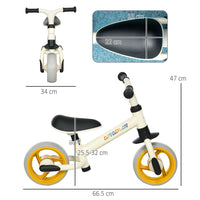 AIYAPLAY 8 inch Baby Balance Bike with Adjustable Seat Puncture-Free EVA Wheels Orange