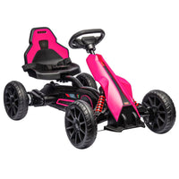 HOMCOM 12V Electric Go Kart with Forward Reversing 2 Speeds for 3-8 Yrs PINK