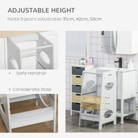 Kids Step Stool Toddler Kitchen Stool with Adjustable Standing Platform GREY