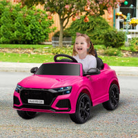 Audi RS Q8 6V Kids Electric Ride On Car Toy with Remote USB MP3 Bluetooth PINK