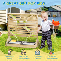 Outsunny Kids Running Water and Sand Playset with Sink Toys Water Carts Tracks