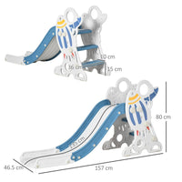AIYAPLAY Baby Slide Freestanding Slide for Kids 1.5-3 Years Space Theme Blue