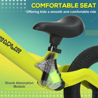 AIYAPLAY Baby Balance Bike Training Bike with Adjustable Seat and Handlebar Green