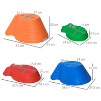 Outsunny 11-Piece Fish Shaped Balance Stepping Stones for Kids Multicoloured