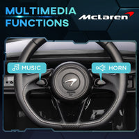 McLaren Licensed 12V Kids Electric Ride-On Car with Remote Control Music BLACK