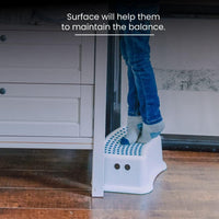 Child Foot Step Stool Anti-Slip Cover on Top For Children Practical Non-Slip Toilet Step for Toddlers Blue