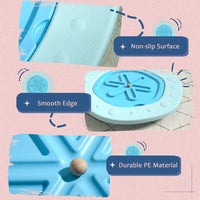 ZONEKIZ 2 in 1 Balance Board Kids Wobble Board with Ball Blue