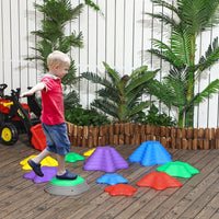 ZONEKIZ Kids Stepping Stones 11 Pieces Balance River Stones for Obstacle Course