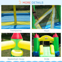 HOMCOM Bouncy Castle with Slide Inflatable Bouncer Kids Jumper Bounce Castle