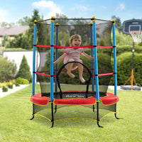 HOMCOM Trampoline for Kids with Enclosure Net Built-in Zipper Safety Pad 3-6 Years
