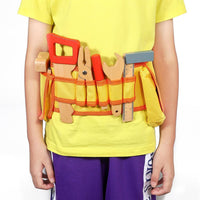 SOKA Wooden Carpenters Tool Belt with Wooden Tools Pretend Play Builder