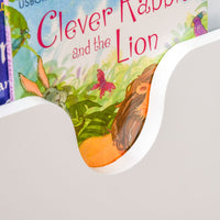 HOMCOM Wooden Kids Toy Box Children Storage Chest Organiser Book Slot White