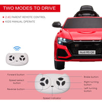 Audi RS Q8 6V Kids Electric Ride On Car Toy with Remote USB MP3 Bluetooth RED