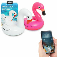 Soundz Waterproof Inflatable Flamingo Bluetooth Speaker Bath Pool WHITE