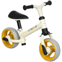 AIYAPLAY 8 inch Baby Balance Bike with Adjustable Seat Puncture-Free EVA Wheels Orange