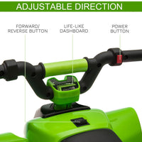 HOMCOM 6V Kids Electric Ride on Car with Big Wheels 18-36 Months Toddlers Green