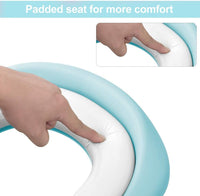 KEPLIN Toddler Toilet Training Seat Ladder with Sturdy Non-Slip Wide Step and Soft Cushion Blue