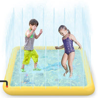 SOKA 168cm Square Inflatable Sprinkler Splash Pad Play Mat Water Pool Summer Toy YELLOW