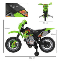 HOMCOM 6V Kids Electric Motorbike Motorcycle Ride On for 3-6 Years GREEN