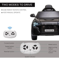 Audi RS Q8 6V Kids Electric Ride On Car Toy with Remote USB MP3 Bluetooth BLACK