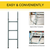 Trampoline Ladder Replacement Spare Step Suitable for 12ft, 14ft HOMCOM
