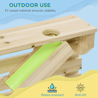 Outsunny Kids Running Water and Sand Playset with Sink Toys Water Carts Tracks