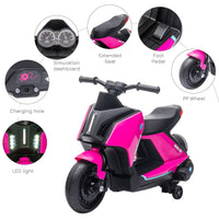 HOMCOM 6V Kids Electric Pedal Motorcycle Ride-On Toy Battery Powered Motorbike
