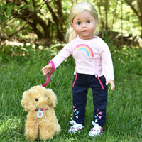 Plush Puppy Dog Carrier & 8 Interactive Accessories 18 inch Baby Dolls