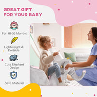 HOMCOM Baby Rocking Horse Elephant Rocking Chair Rocker Toy for 18-36 Months