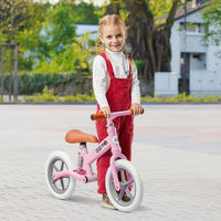 HOMCOM Kid Balance Bike Children Bicycle Adjustable Seat 2-5 Years No Pedal PINK