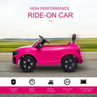 Audi RS Q8 6V Kids Electric Ride On Car Toy with Remote USB MP3 Bluetooth PINK
