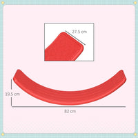 ZONEKIZ Balance Board Kids Wobble Board Stepping Stone Montessori Toy 3-6 Years RED