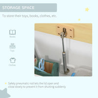 HOMCOM 2 In 1 Wooden Toy Box Kids Seat Bench Storage Chest 60 x 30 x 50cm