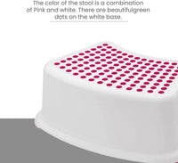 Child Foot Step Stool Anti-Slip Cover on Top For Children Practical Non-Slip Toilet Step for Toddlers Pink