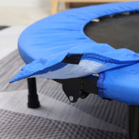 HOMCOM 40" Foldable Mini Fitness Trampoline Exercise Rebounder Jumper Blue