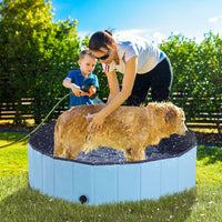 Pawhut Pet 120x30cm Swimming Pool Cat Dog Indoor Outdoor Bathing Foldable Inflate