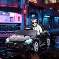 Mercedes Benz SLC 300 12V Kids Electric Ride On Car with Remote Control Music BLACK