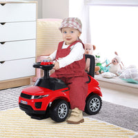 HOMCOM 3-in-1 Ride On Car Foot To Floor Slider Toddler with Horn Steering RED