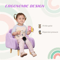 ZONEKIZ Cloud-Shaped Toddler Armchair Kids Mini Chair for Playroom Bedroom Purple
