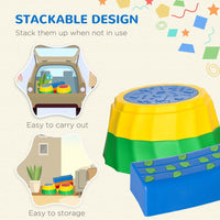 Outsunny Eight-Piece Kids Stepping Stones Non-Slip Surface & Bottom for Kids