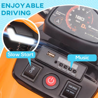 McLaren MCL 35 Liveries Licensed 12V Quad Bike with Suspension Wheels Orange