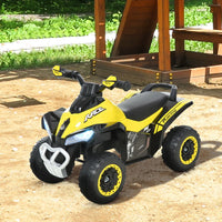 HOMCOM 4 Wheel Quad Toddler Ride on Car Foot-to-Floor Sliding Walking Car YELLOW
