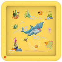 SOKA 168cm Square Inflatable Sprinkler Splash Pad Play Mat Water Pool Summer Toy YELLOW