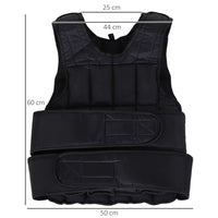 10KGS Adjustable Weight Vest Running Gym Training Weight Loss Black