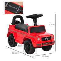 Mercedes Benz G350 Kids Ride on Sliding Car with Under Seat Storage No Power RED