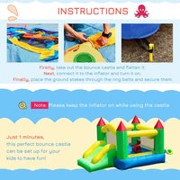 HOMCOM Bouncy Castle with Slide Inflatable Bouncer Kids Jumper Bounce Castle